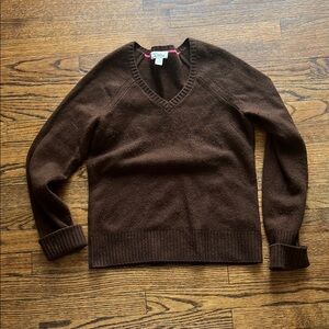 Brown V-Neck Sweater